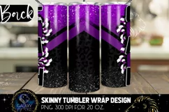 Purple Black Coach Cheer Tumbler Sublimation Design PNG Product Image 2