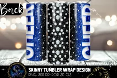 Blue Cheer Glitter Tumbler Sublimation, Tumbler Design PNG Product Image 4