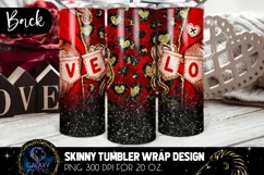 Gnome Valentines day Tumbler Sublimation, Tumbler Design Product Image 2