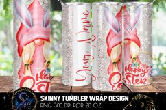 Gnomes Happy Easter 20 Oz. Skinny Tumbler Wrap Sublimation Product Image 5