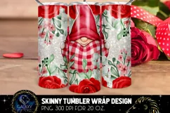 Gnome Valentines day Tumbler Sublimation, Tumbler Design Product Image 3