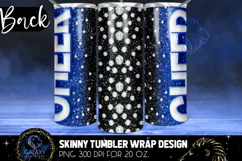 Blue Cheer Glitter Tumbler Sublimation, Tumbler Design PNG Product Image 2