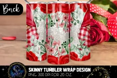 Gnome Valentines day Tumbler Sublimation, Tumbler Design Product Image 4