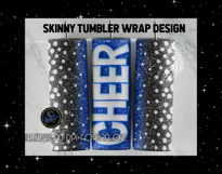 Blue Cheer Glitter Tumbler Sublimation, Tumbler Design PNG Product Image 5