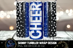 Blue Cheer Glitter Tumbler Sublimation, Tumbler Design PNG Product Image 3