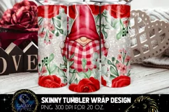 Gnome Valentines day Tumbler Sublimation, Tumbler Design Product Image 1