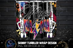 Colorful Rock Nana Leopard Tumbler Sublimation Design PNG Product Image 2