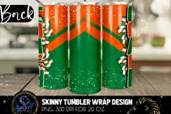 Orange Green Coach Cheer Tumbler Sublimation Design PNG Product Image 2
