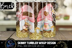 Gnomes But First Coffee Tumbler Design PNG, 20 Oz Product Image 2