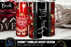 Gnome Valentines day Tumbler Sublimation, Tumbler Design Product Image 2