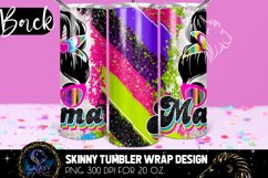 Unicorn Mama 20 Oz. Skinny Tumbler Wrap Sublimation Design Product Image 2