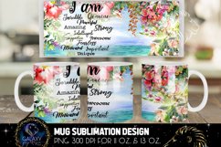 Watercolor Flowers Mug Sublimation | Positive Confirmations Product Image 1