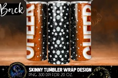 Orange Cheer Glitter Tumbler Sublimation, Tumbler Design PNG Product Image 3
