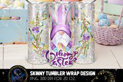 Gnomes Happy Easter 20 Oz. Skinny Tumbler Wrap Sublimation Product Image 2