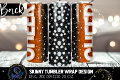 Orange Cheer Glitter Tumbler Sublimation, Tumbler Design PNG Product Image 4