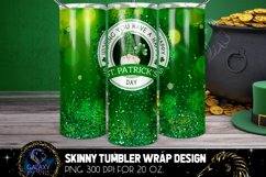 Gnome St Patricks Day 20 Oz. Skinny Tumbler Wrap Sublimation Product Image 3