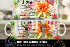Watercolor Flowers Mug Sublimation | Positive Confirmations Product Image 1