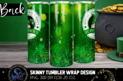Gnome St Patricks Day 20 Oz. Skinny Tumbler Wrap Sublimation Product Image 4