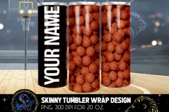 Add Text Name Basketball Balls Tumbler Sublimation Design Product Image 1