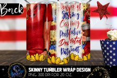 American Nurse 20 Oz. Skinny Tumbler Wrap Sublimation Product Image 2
