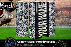 Add Text Name Soccer Balls Tumbler Sublimation Design Product Image 2