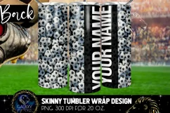 Add Text Name Soccer Balls Tumbler Sublimation Design Product Image 2