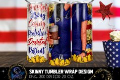 American Nurse 20 Oz. Skinny Tumbler Wrap Sublimation Product Image 1