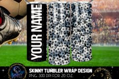 Add Text Name Soccer Balls Tumbler Sublimation Design Product Image 1