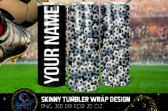 Add Text Name Soccer Balls Tumbler Sublimation Design Product Image 1