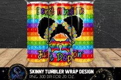 Just Poppin 20 Oz. Skinny Tumbler Wrap Sublimation Design Product Image 2