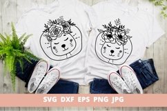 Floral Lion SVG Bundle File, Floral SVG Wild Animal Product Image 1