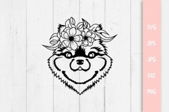 Floral Pomeranian Dog SVG File Product Image 2