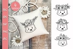 Floral Wolf Bundle SVG File, Floral Wild Animal Product Image 1