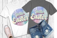 Hello Easter Vintage Quote Sublimation File Product Image 1