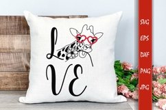 Love Valentine Giraffe Quote SVG File Product Image 1