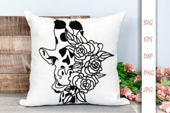 Pretty Giraffe With Flowers On Face SVG File Product Image 1