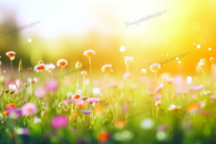 Spring flower background, spring bokeh digital paper Product Image 1