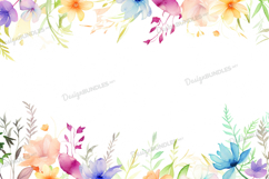 Wildflower watercolor background Product Image 1