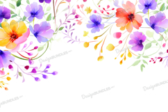 Wildflower watercolor background Product Image 1