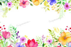 Wildflower watercolor background Product Image 1