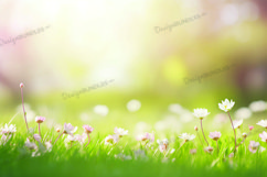 Spring flower background, spring bokeh digital paper Product Image 1