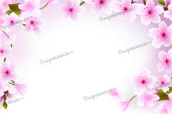 Cherry blossom flower frame background Product Image 1