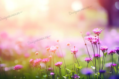 Spring flower background, spring bokeh digital paper Product Image 1