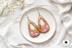 Cute Axolotl Earrings Laser Cut | Fall Teardrop Earrings SVG Product Image 3