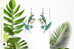 Lilly Of The Valley Flower Earrings | Floral Laser SVG Product Image 2
