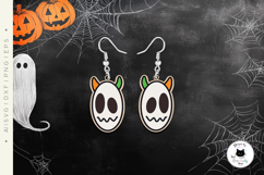 Halloween Laser Cut Earrings | Skeleton Laser SVG Product Image 4