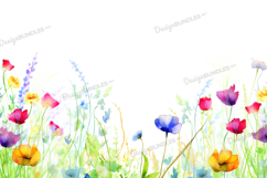 Wildflower watercolor background Product Image 1