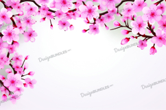 Cherry blossom flower frame background Product Image 1