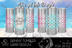 Mermaid Scales 20 Oz. Skinny Tumbler Wrap Sublimation Design Product Image 2