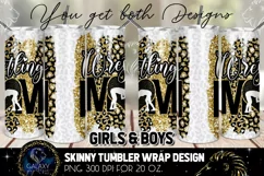 Black Gold Wrestling Mom Tumbler Sublimation Design Product Image 2